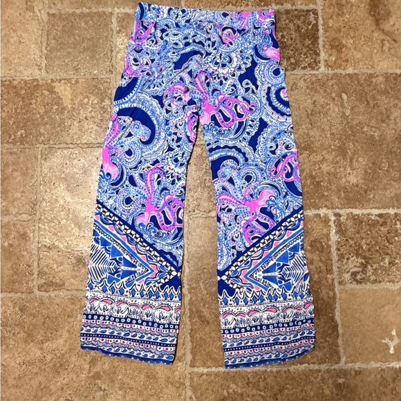Lilly Pulitzer Blue and Pink Women’s Size Medium Pants - Picture 2 of 11